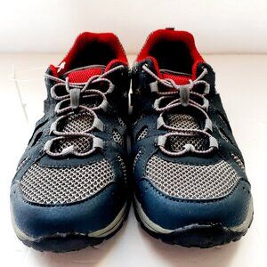 Wave Zone Boys Shoes River Gray Mesh Bungee Hiking Size 4 New
